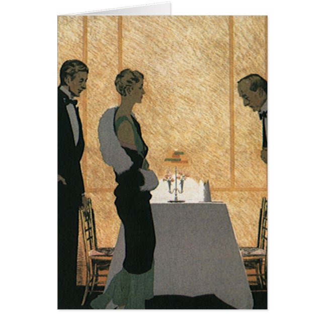 Vintage Love and Romance, Couple Elegant Dinner (Front)