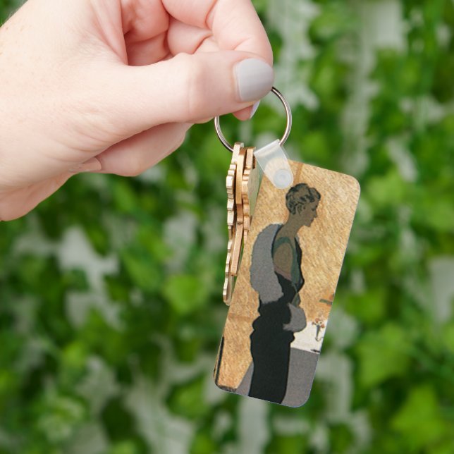 Vintage Love and Romance, Couple Elegant Dinner Keychain (Hand)