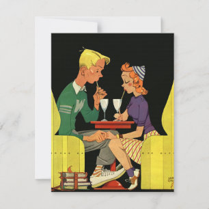Vintage Love and Romance, Malt Shop Invitation