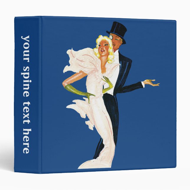 Vintage Love and Romance, Modern Wedding Couple Binder (Front/Spine)