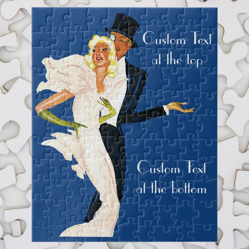 Vintage Love and Romance Modern Wedding Couple Jigsaw Puzzle