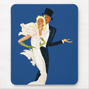 Vintage Love and Romance, Modern Wedding Couple Mouse Pad