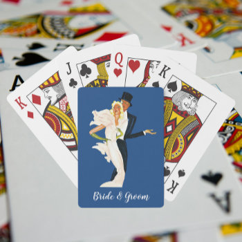 Vintage Love And Romance  Modern Wedding Couple Playing Cards by YesterdayCafe at Zazzle