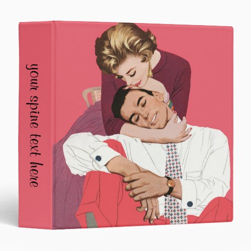 Vintage Love and Romance Newlyweds in Pink Binder