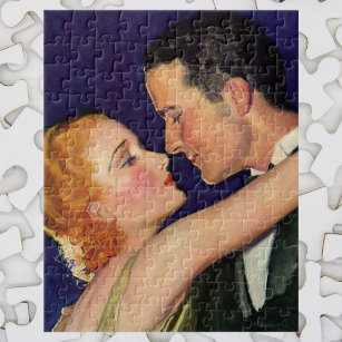 Vintage Love and Romance, Retro Hollywood Movies Jigsaw Puzzle
