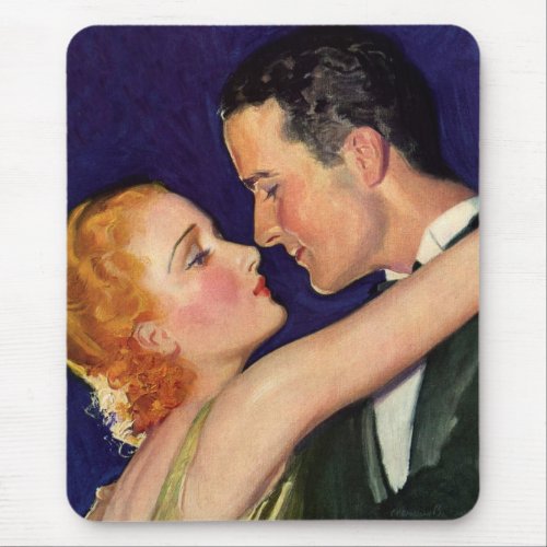 Vintage Love and Romance Retro Hollywood Movies Mouse Pad