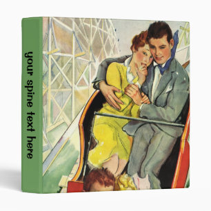 Vintage Love and Romance, Roller Coaster Ride 3 Ring Binder