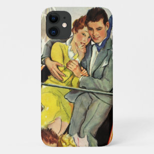 Vintage Love and Romance, Roller Coaster Ride iPhone 11 Case