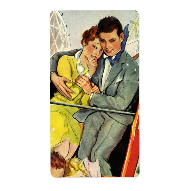 Vintage Love and Romance, Roller Coaster Ride Label (Front)