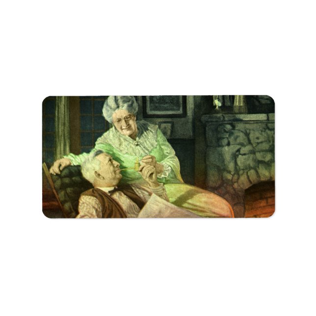 Vintage Love and Romance; Romantic Grandparents Label (Front)