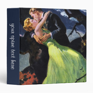 Vintage Love and Romance, Romantic Kiss 3 Ring Binder