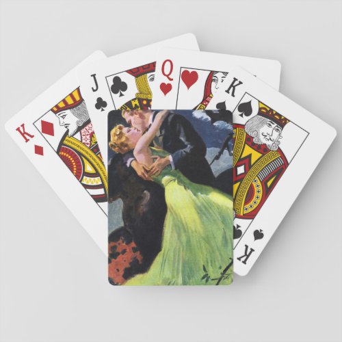 Vintage Love and Romance Romantic Kiss Playing Cards