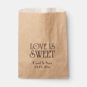 Vintage Love Bird Love Is Sweet Favor Bags by Cards_by_Cathy at Zazzle