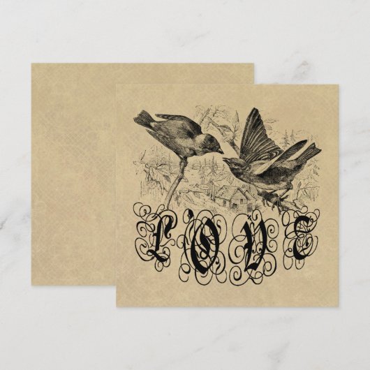 Vintage Love Birds Apparel and Gifts (Front/Back)