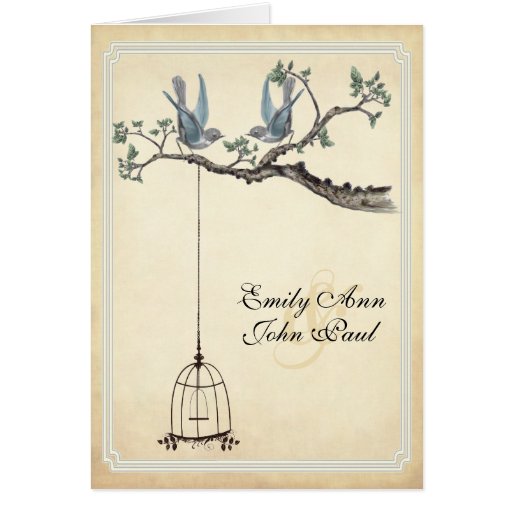 Vintage Birdcage For Wedding Cards 7