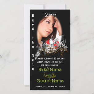 Vintage Love Birds Save the Date  Your Photo