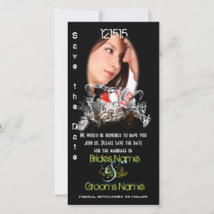 Vintage Love Birds Save the Date  Your Photo