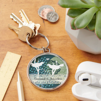 Vintage Love Birds Sweet Heart Key Chain
