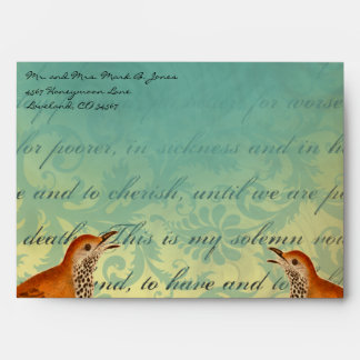 Vintage Love Birds To Have & Hold Envelopes