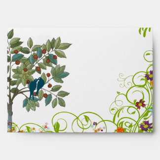 Vintage Love Birds Wedding Envelopes