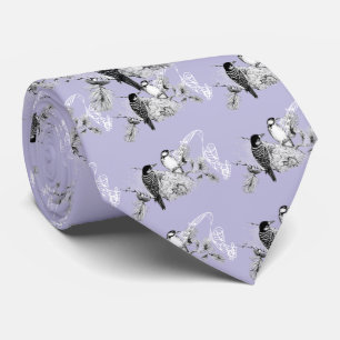 Vintage Love Birds Wedding Invitation Neck Tie