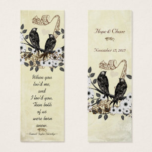 Vintage Love Birds Wedding Tags