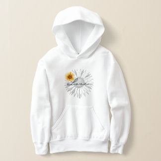 Vintage Love Brown Yellow Sunflower Flower Floral Hoodie