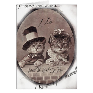 Vintage Love Cats Card