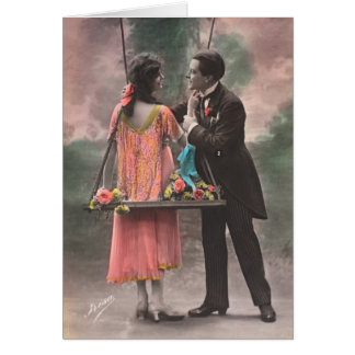 Vintage love couple cards