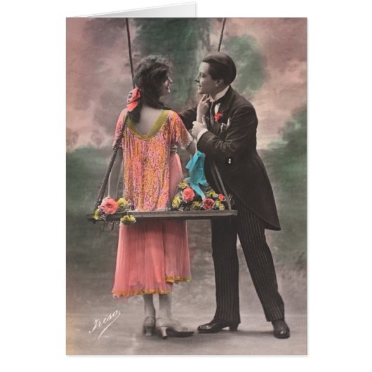 Vintage love couple cards (Front)