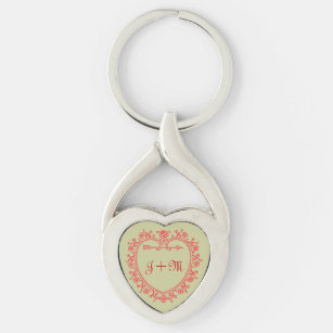 One Day Closer Keychain with YOUR Initials in the Heart! 