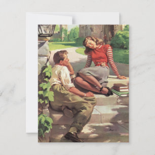 Vintage Love High School Sweethearts Save the Date