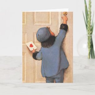 Vintage Love Letter by Jessie Willcox Smith Holiday Card