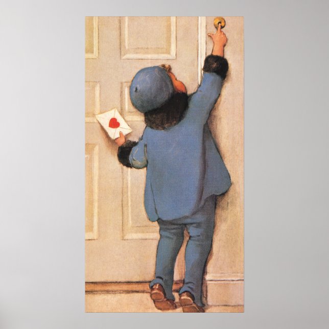 Vintage Love Letter by Jessie Willcox Smith Poster (Front)
