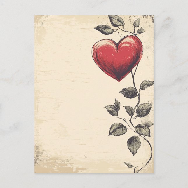 Vintage Love Letter  Postcard (Front)