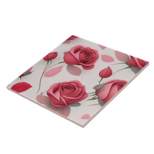 Vintage Love Modern Rose Collection Ceramic Tile
