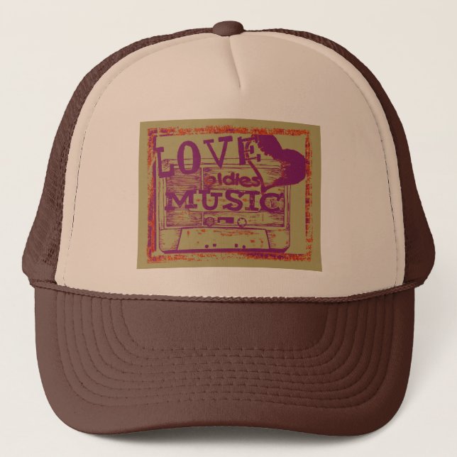 Vintage Love oldies music Hat (Front)