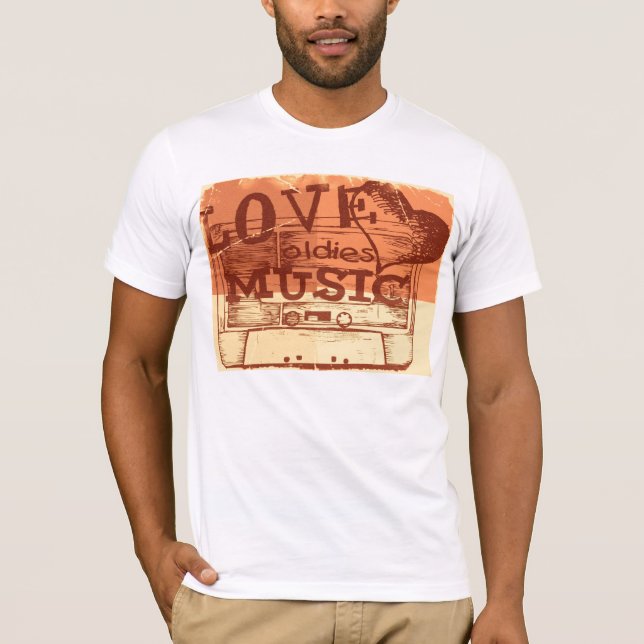 Vintage Love oldies music T-shirt (Front)