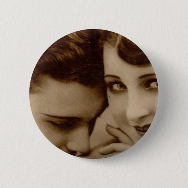 vintage love pinback button (Front)