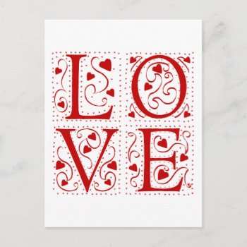 Vintage Love Postcard by holiday_tshirts at Zazzle