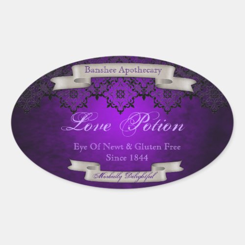 Vintage Love Potion Halloween Bottle Stickers