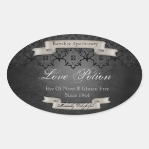 Vintage Love Potion Halloween Bottle Stickers