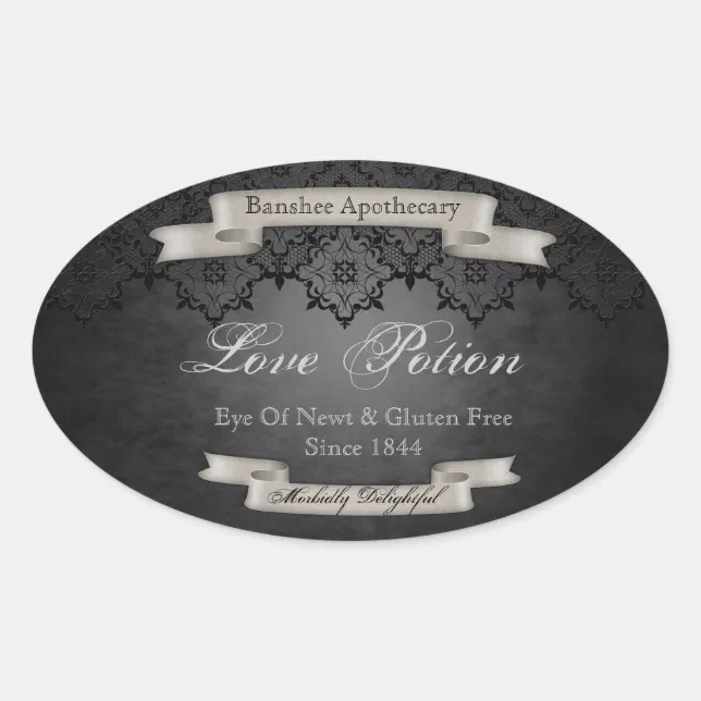 Vintage Love Potion Halloween Bottle Stickers | Zazzle