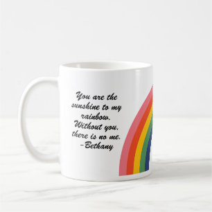 Vintage Love Rainbow Giant Coffee Mug