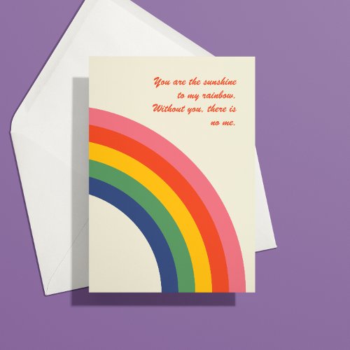 Vintage Love Rainbow Mothers Day Card