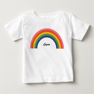 Vintage Love Rainbow Name Baby T-Shirt