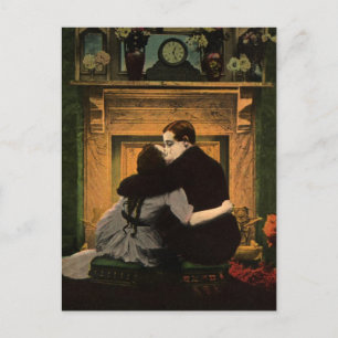 Vintage Love, Romance, Romantic, Save the Date Announcement Postcard