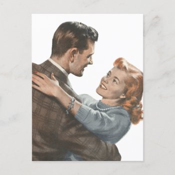 Vintage Love  Romance  Romantic  Save The Date Announcement Postcard by YesterdayCafe at Zazzle