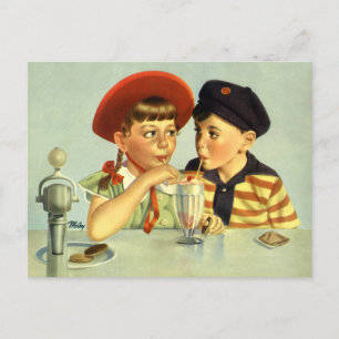 Vintage Love, Romance, Romantic, Save the Date Announcement Postcard