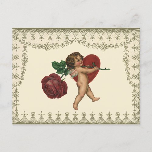 Vintage Love Romance Romantic Save the Date Announcement Postcard